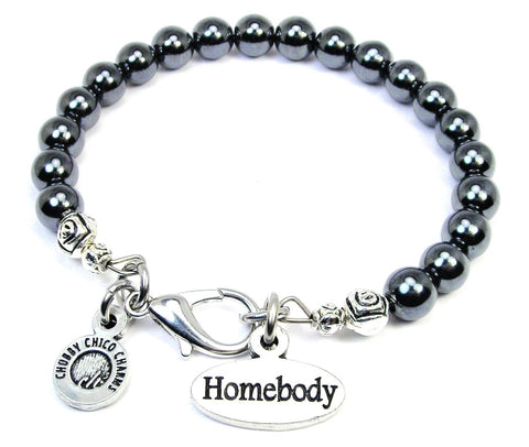 Homebody Hematite Glass Bracelet