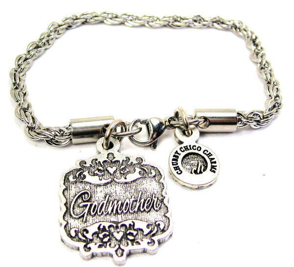 Godmother Victorian Scroll Rope Chain Bracelet