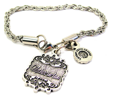 Mother-In-Law Victorian Scroll Rope Chain Bracelet