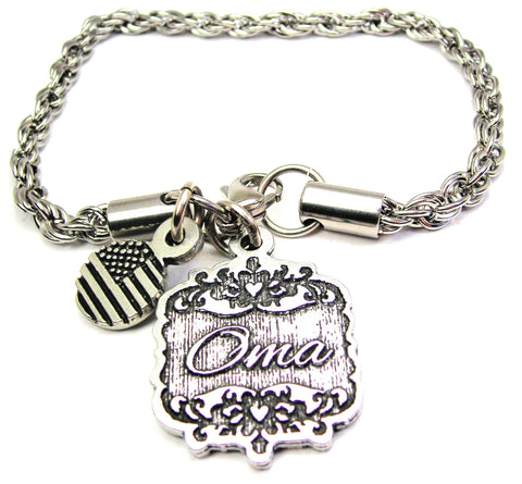 Oma Victorian Scroll Rope Chain Bracelet