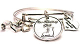 Ice Skating Girl Expandable Bangle Bracelet Set