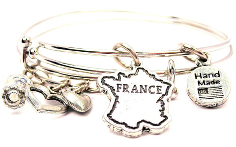 France bracelet, France bangles, France jewelry, French language bracelet, French bracelet
