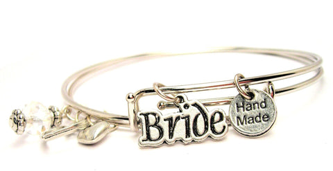 Bride Expandable Bangle Bracelet Set