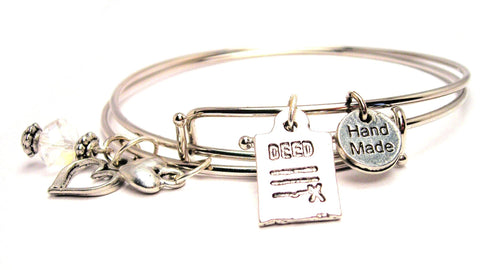 Deed Expandable Bangle Bracelet Set