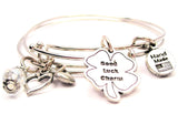 four leaf clover bracelet, four leaf clover bangles, four leaf clover jewelry, Irish bracelet