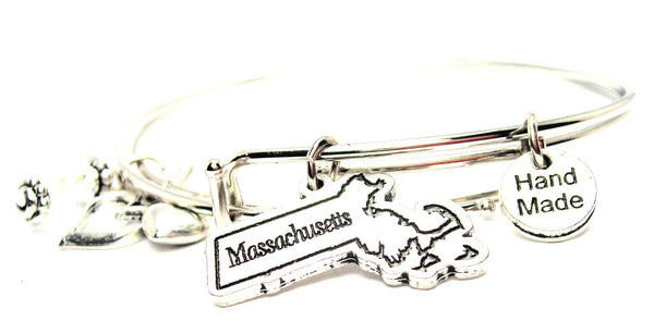 Massachusetts Expandable Bangle Bracelet Set