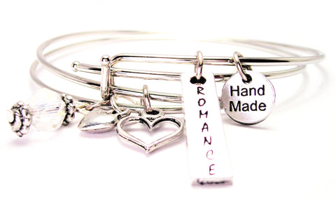 Romance Long Tab Expandable Bangle Bracelet Set