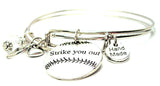 Strike You Out Baseball Softball Expandable Bangle Bracelet Set