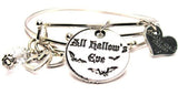 All Hallow's Eve Circle With Bats Expandable Bangle Bracelet Set