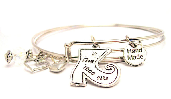 If The Show Fits Witch Boot Expandable Bangle Bracelet Set