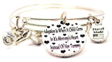 Adoption Is When A Child Grew In It's Mommy's Heart Instead Of Her Tummy Expandable Bangle Bracelet Set