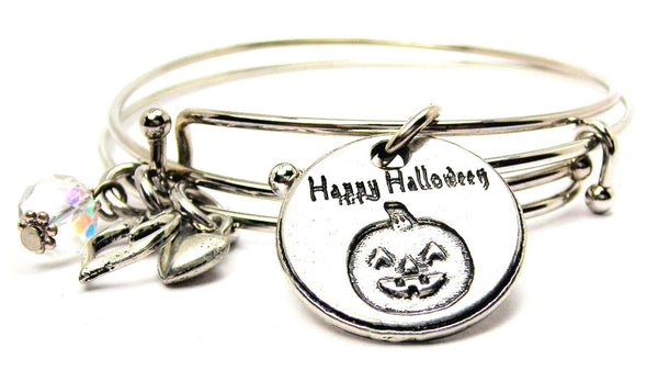 Halloween bracelet, Halloween jewelry, happy Halloween bracelet, holiday jewelry