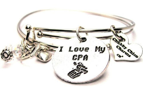 I Love My CPA Expandable Bangle Bracelet Set