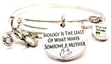 Biology Is The Least Of What Makes Someone A Mother Expandable Bangle Bracelet Set