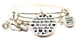 A Hundred Hearts Would Be Too Few To Carry All My Love For You Expandable Bangle Bracelet Set