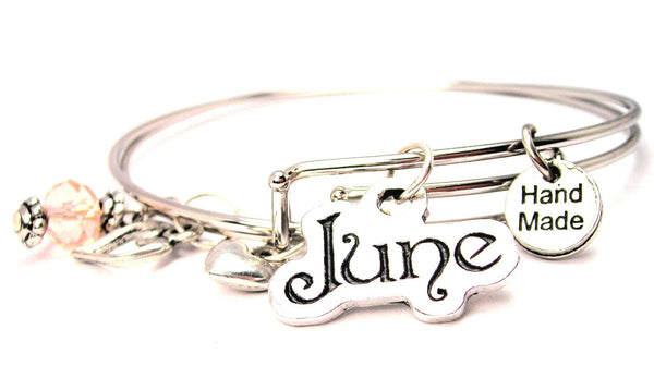 June Outlined Expandable Bangle Bracelet Set