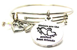 Sisters Are The Perfect Best Friends Circle Expandable Bangle Bracelet Set