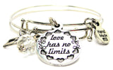 Love Has No Limits Circle Expandable Bangle Bracelet Set