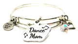 Dance Mom With Music Notes Expandable Bangle Bracelet Set