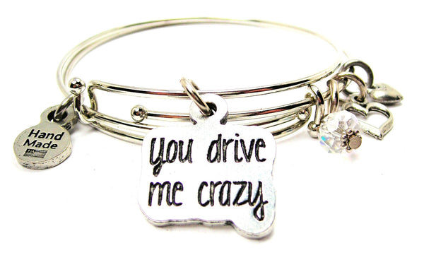 You Drive Me Crazy Expandable Bangle Bracelet Set
