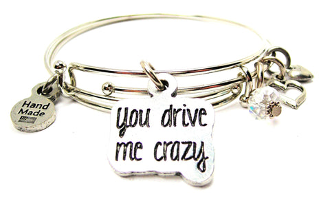 You Drive Me Crazy Expandable Bangle Bracelet Set