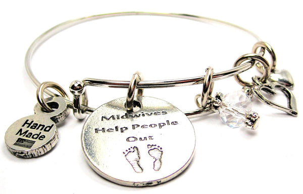 Midwives Help People Out Expandable Bangle Bracelet