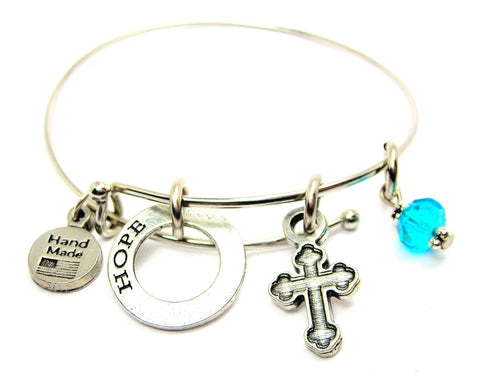 Hope,  Catholic,  Cross,  Engraved, Affirmation