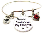 Valentines Day,  Valentines Charm,  Valentines Daughter,  Valentines Bracelet,  Valentines Jewelry,  Bangle Bracelet