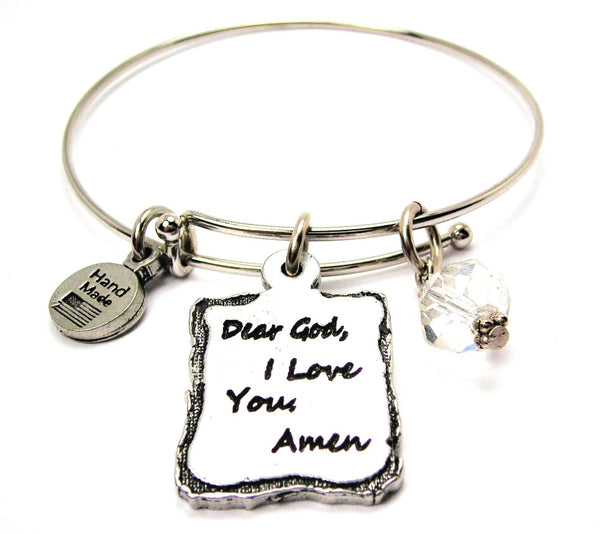 Dear God,  Amen,  Dear God Charm,  Dear God Bracelet,  Dear God Jewelry,  Religious Bracelet,  Religious Jewelry,  God Bracelet,  God Jewelry