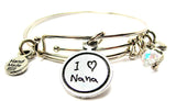 I Love Nana Child Handwriting Expandable Bangle Bracelet