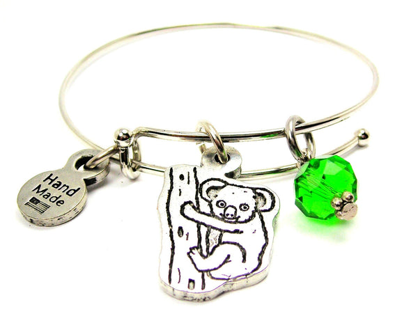 Koala On Tree Bangle Bracelet