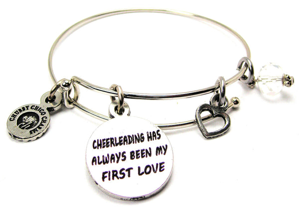 Cheerleading Has Always Been My First Love Bangle Bracelet