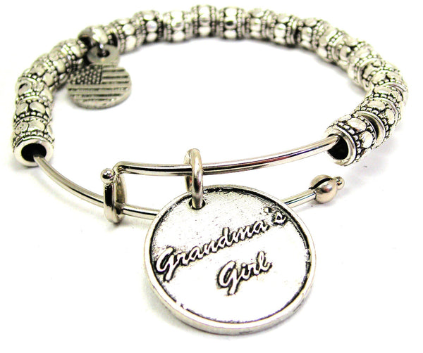 Grandma's Girl Metal Beaded Bracelet