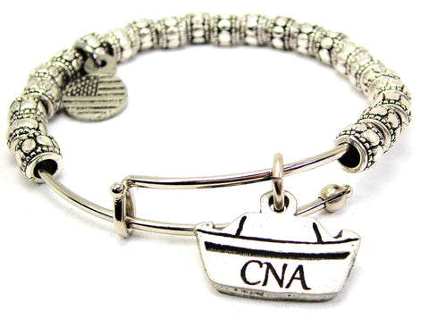 CNA Hat Metal Beaded Bracelet