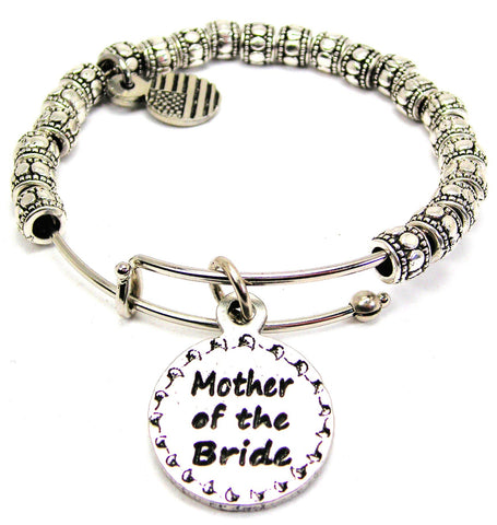 Mother Of The Bride Metal Beaded Bracelet