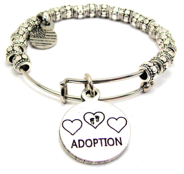Adoption Metal Beaded Bracelet