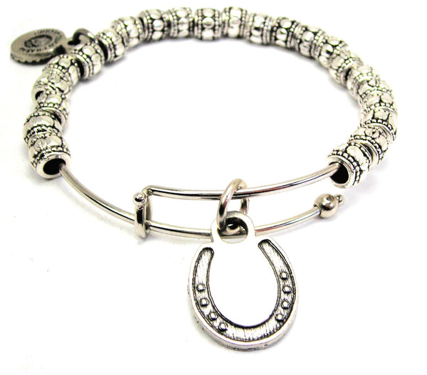 Horseshoe Metal Beaded Bracelet