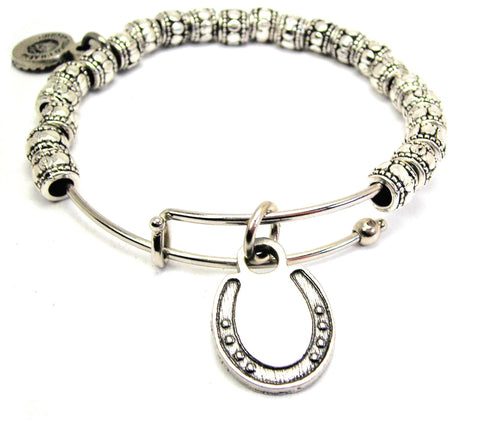 Horseshoe Metal Beaded Bracelet