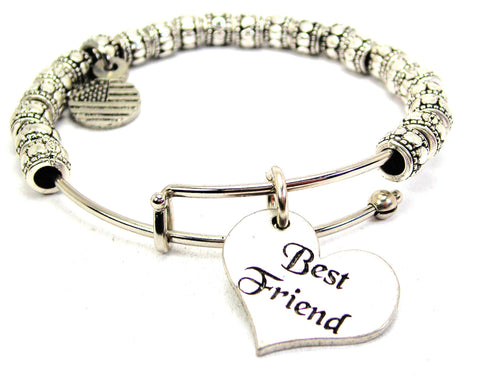 Best Friend Metal Beaded Bracelet