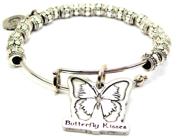 Butterfly Kisses Metal Beaded Bracelet