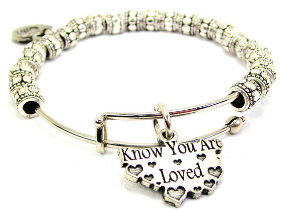Know You Are Loved Metal Beaded Bracelet