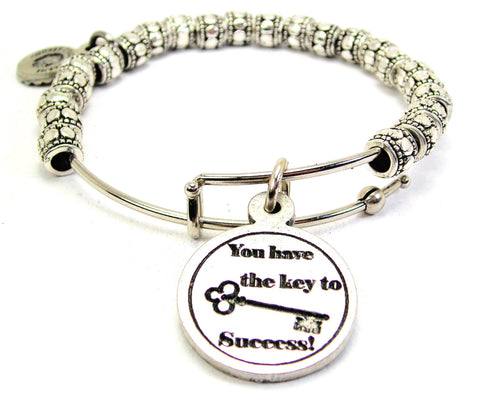 You Have The Key To Success Metal Beaded Bracelet