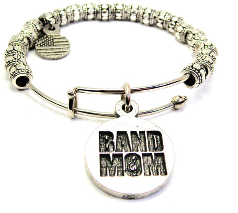 Band Mom Metal Beaded Bracelet