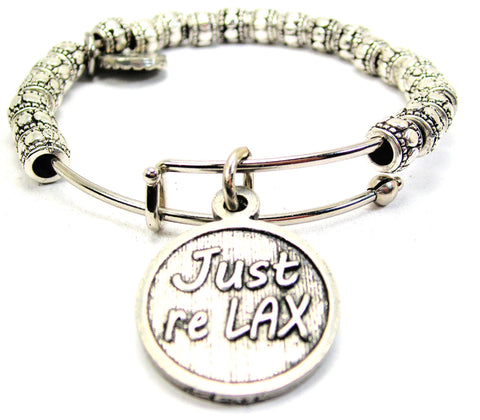 Just Re Lax Metal Beaded Bracelet