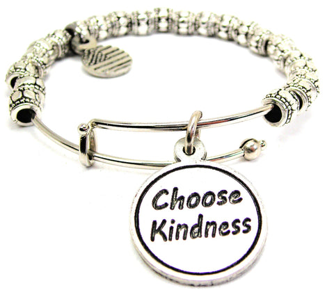 Choose Kindness Metal Beaded Bracelet