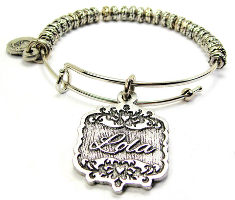 Lola Victorian Scroll Metal Beaded Bracelet