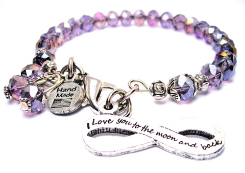 Infinity I Love You To The Moon And Back Splash of Color Crystal Bracelet