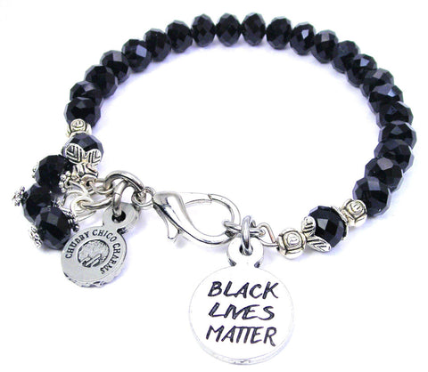 Black Lives Matter Splash Of Color Crystal Bracelet