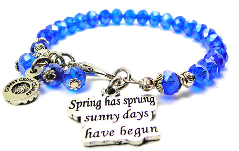 Spring Has Sprung Sunny Days Have Begun Splash Of Color Crystal Bracelet