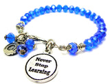 Never Stop Learning Splash Of Color Crystal Bracelet